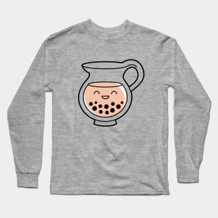Cute Bubble Tea Pitcher - Tea Time Long Sleeve T-Shirt